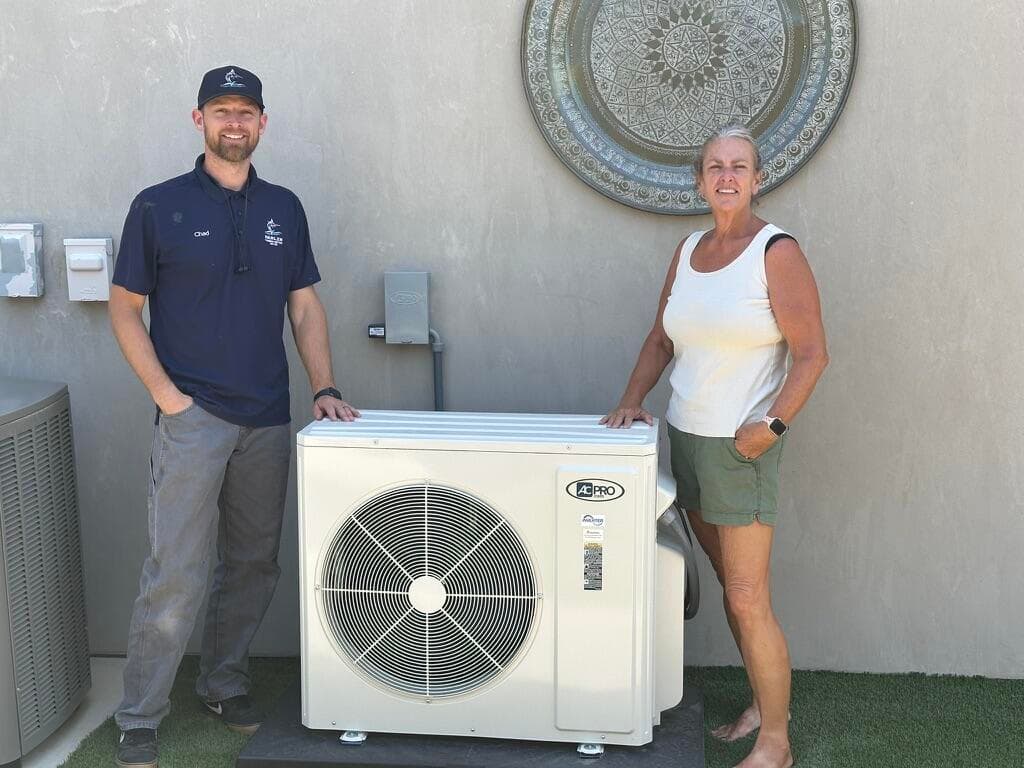 Marlin Plumbing technician completing an HVAC installation