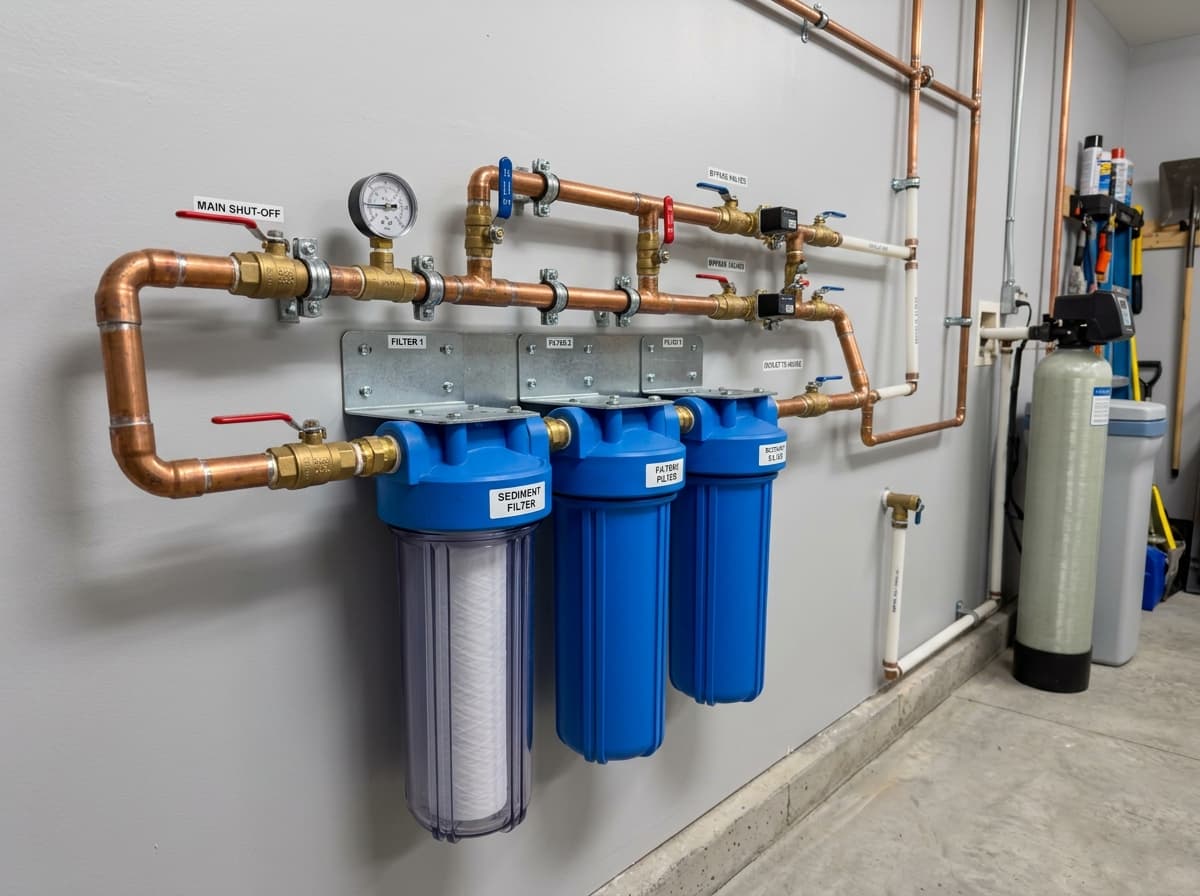 Under-sink reverse osmosis water filtration system